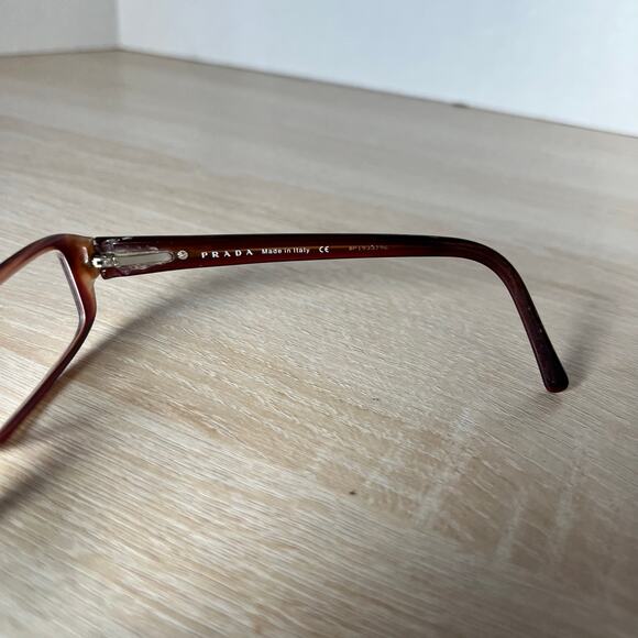 Prada VPR 15F 0AW-1O1 Eyeglasses Amber Frame PARTS ONLY 51-17-135 - Picture 7 of 11